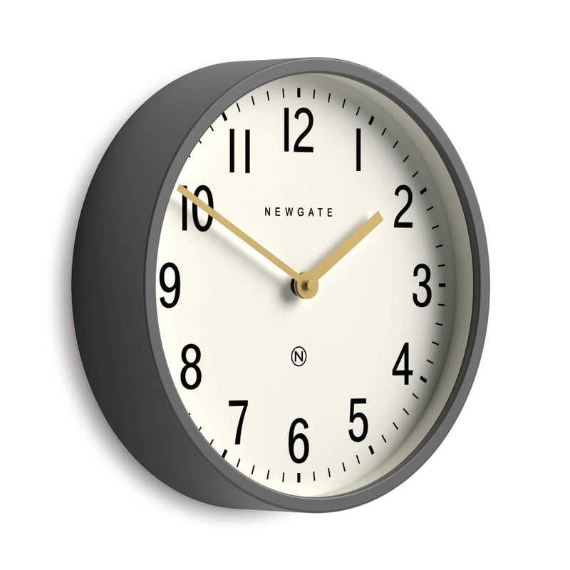 NEWGATEÂ® Master Edwards Wall Clock | Mid Century Style Clock | 12 inch | Deep Metal case in matt Dark Gray | Modern Retro Design for Kitchen, Living Room or Office - Image 2